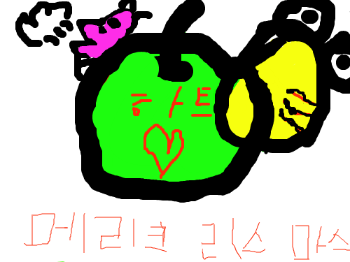 메리크리스마스 사과벌래 : 크리스마스용사과벌래 스케치판 ,sketchpan