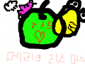 메리크리스마스 사과벌래 : 크리스마스용사과벌래 스케치판 ,sketchpan