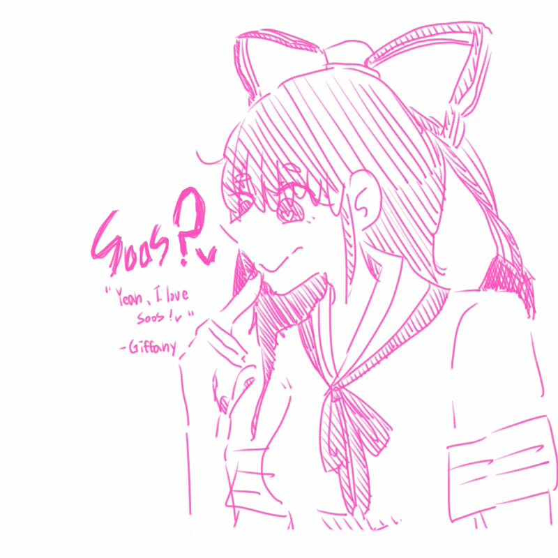 Soos ? ♥.. : Soos ? ♥
 Yeah , I love soos ! 

to . YOUANDDIE 스케치판 ,sketchpan