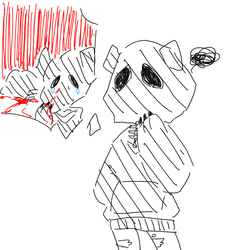 그때 죽였.. : 그때 죽였던 새끼 곰을 생각했어 스케치판 ,sketchpan