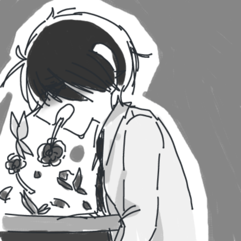 ((하나하키.. : ((하나하키병과 쵸우하키병을 합쳐서 그렸다))
* 나비도 꽃도 죽어버렸어... 스케치판 ,sketchpan