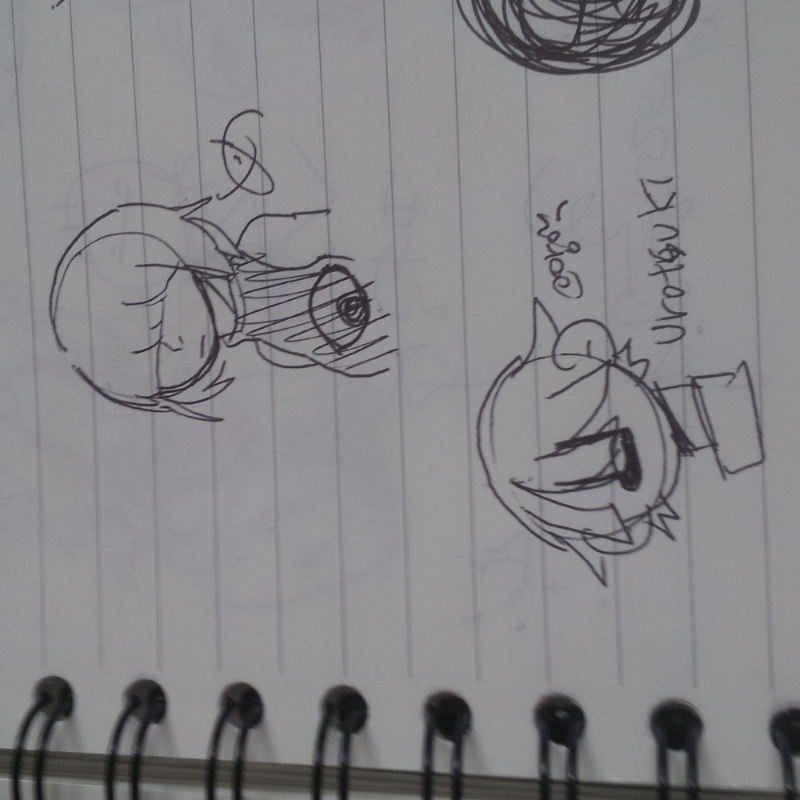 Yume nikk.. : Yume nikki fangame 캐릭터 두마리(?) 낙서 스케치판 ,sketchpan