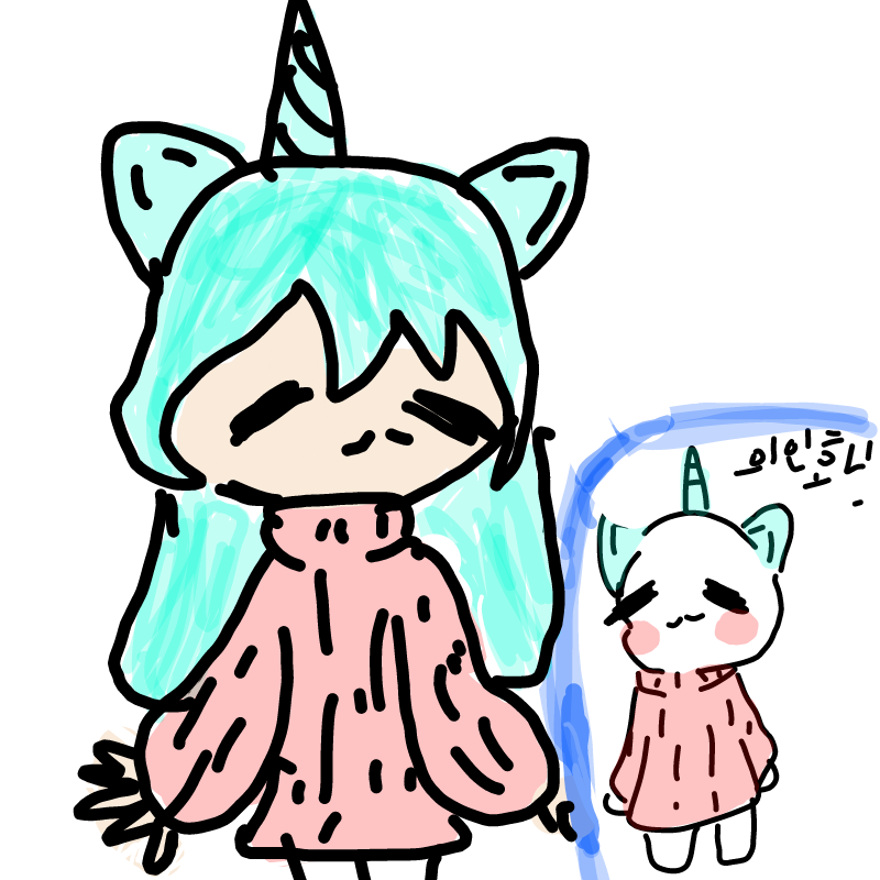 에네사랑님.. : 에네사랑님이의인화해주었어요!귀요미에요!귀여운의인화감사합니다!! 스케치판 ,sketchpan