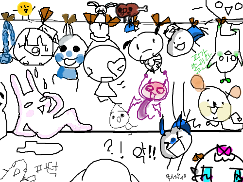 토깽이가생겻다 : 우오오드뎌내자캐를 스케치판 ,sketchpan
