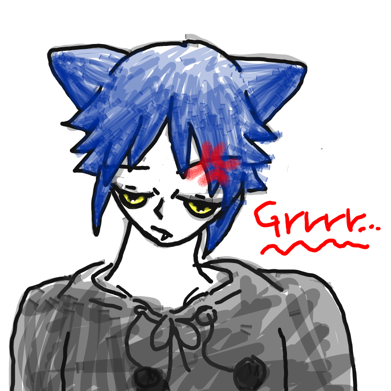 화낫다능! .. : 화낫다능! 고양이 화났다능!ㅎ 스케치판 ,sketchpan