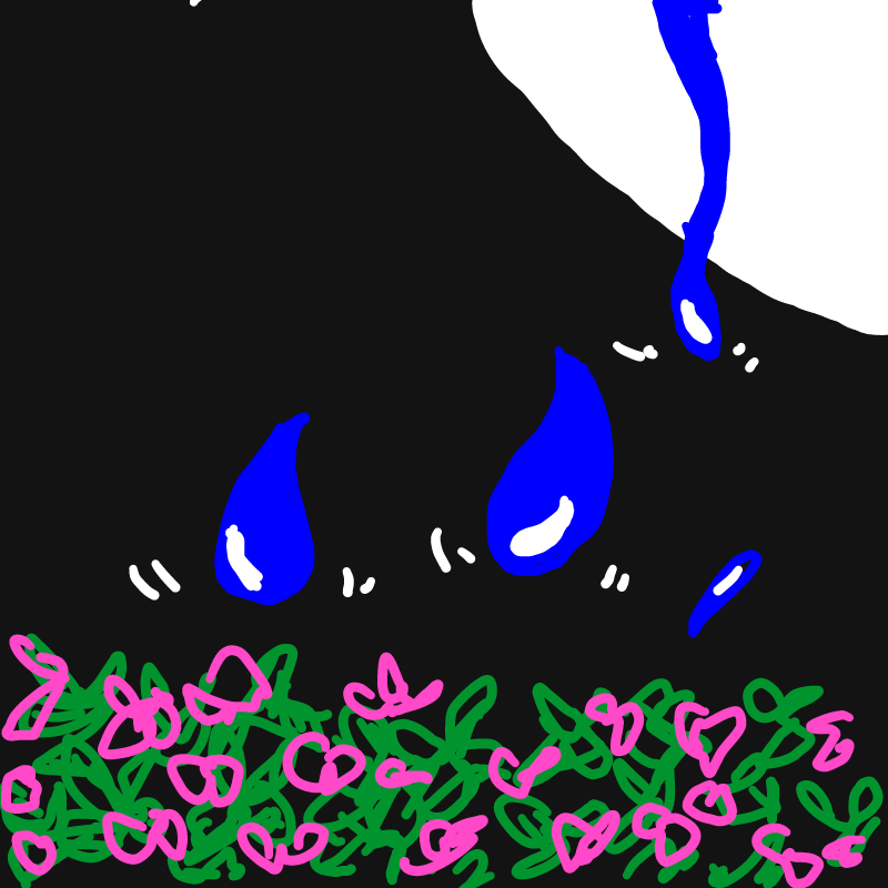 천사가 흘.. : 천사가 흘린눈물은 땅속의 양분이 되어 아름다운 꽃을 피워냈습니다. 스케치판 ,sketchpan