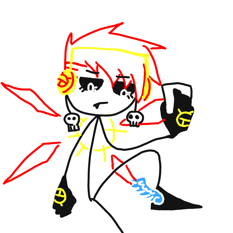 갑자기  필.. : 갑자기  필 받아서 그린 애 
태양의 신 입니다....까칠한 아이..
이름은 뭘로 할까요? 스케치판 ,sketchpan