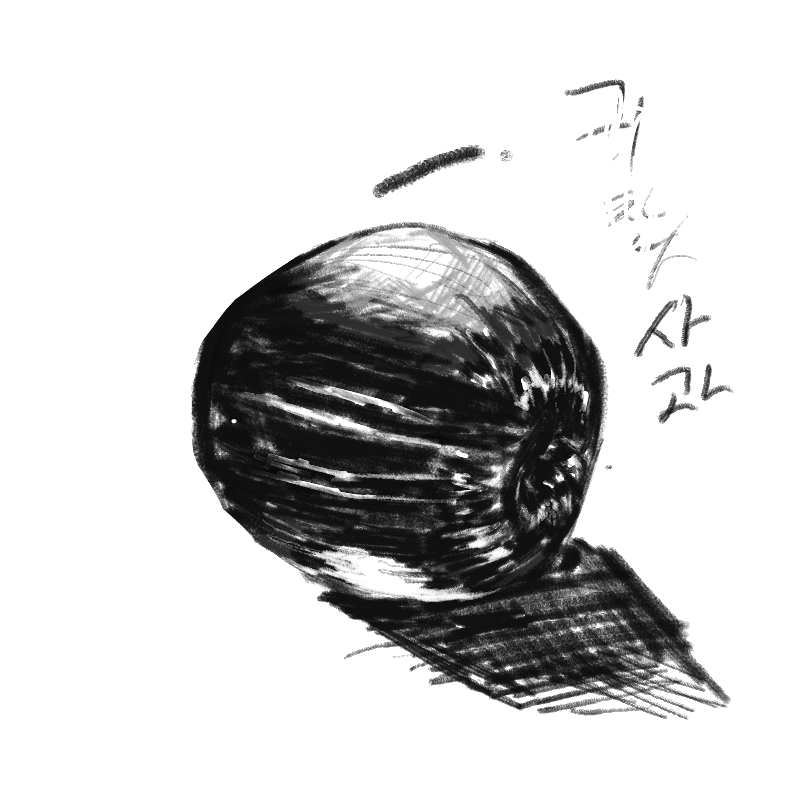 사과 : 사과 스케치판 ,sketchpan
