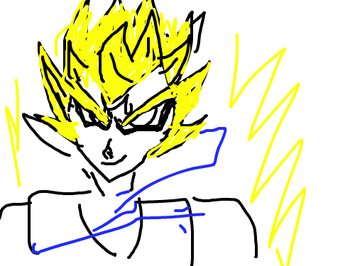 마진베지터(슈퍼사이어인2) : 베지터의분노를표현한베지터의초상화이다 스케치판 ,sketchpan