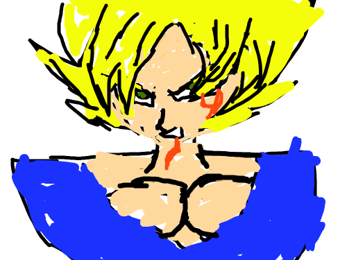 분노의슈퍼사이어인 드래곤볼◈ : 크리링이폭파되어분노한한전사그이름은슈퍼사이어인손오공이엇다 스케치판 ,sketchpan