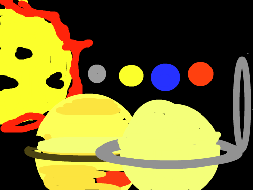 vdfdfdfdfdfdf : 태양계의행성들을그린것이다 스케치판 ,sketchpan