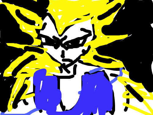 드래곤볼베지터슈퍼사이어인3 : 사이어인의왕자베지터초사이어인3를묘사하게나타낸것이다 스케치판 ,sketchpan