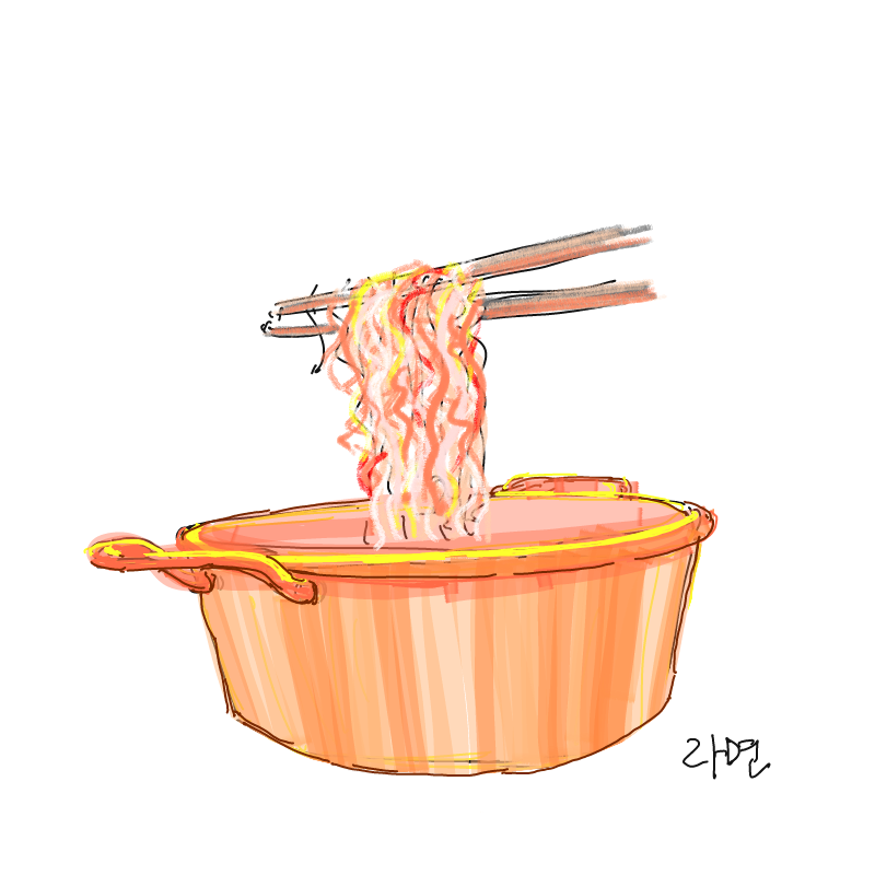 라면 : 라면 스케치판 ,sketchpan