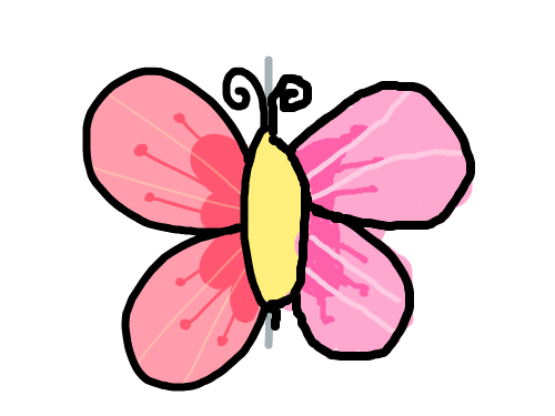 핑크나비 : 살랑살랑 스케치판 ,sketchpan
