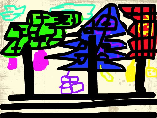 부평서초(조윤상) : 잡종나무들 스케치판 ,sketchpan