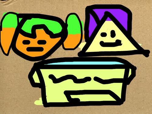 부평서-조윤상 : 동그라미,세모,네모 얼굴 스케치판 ,sketchpan