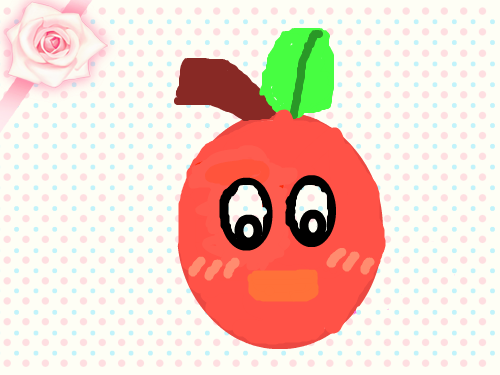 사과 : 언니들이 과일를 하기래 나도 사과를했다. 스케치판 ,sketchpan