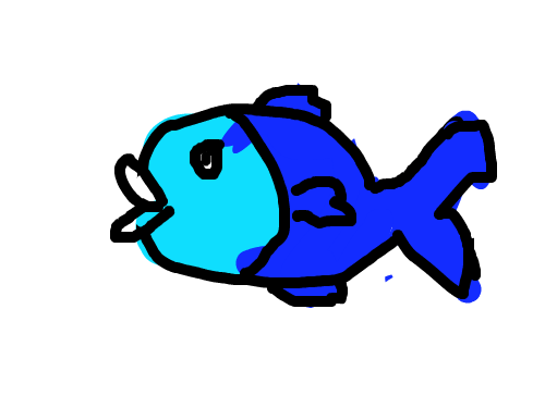 물고기 : 생선 먹고 싶다 스케치판 ,sketchpan