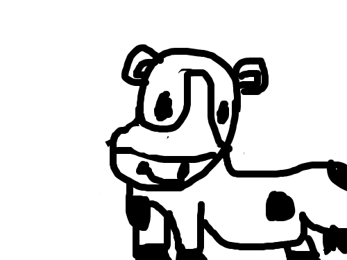 젖소 : 젖소 꼬리가.............. 스케치판 ,sketchpan