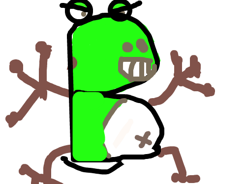 개구리 : 이상해 죽겠어 스케치판 ,sketchpan