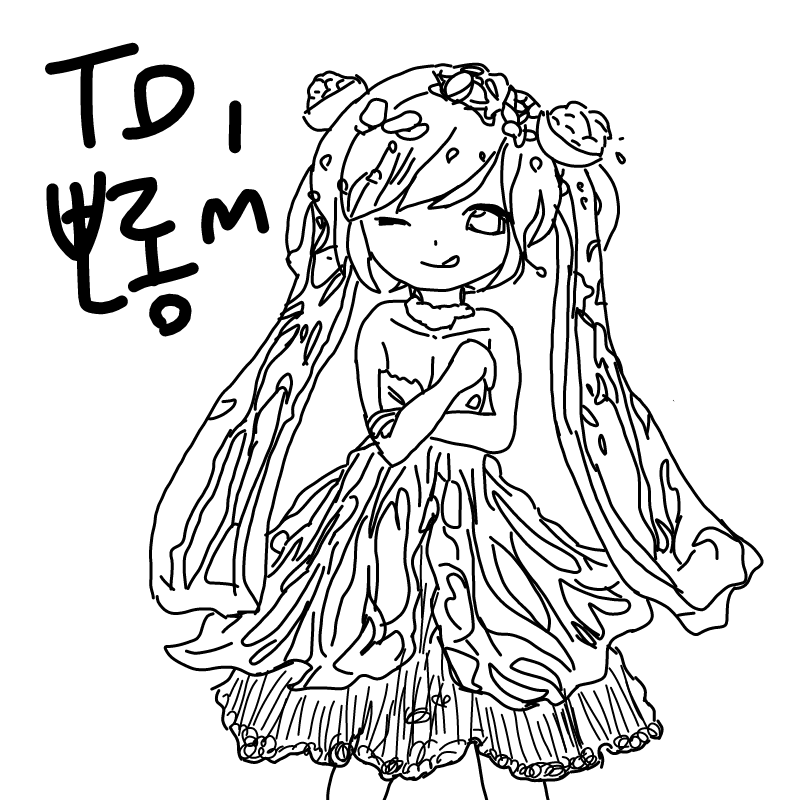 뽀롱^^님 .. : 뽀롱^^님 리퀘! 삼겹살미쿠 트레입니다ㅎ 스케치판 ,sketchpan