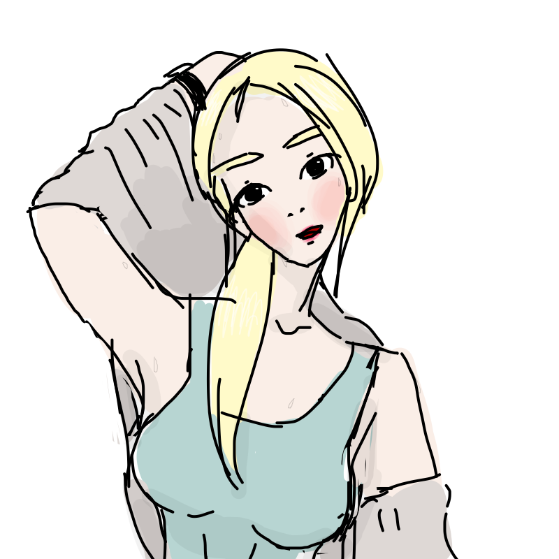 운동한 뒤 : 운동한 뒤 스케치판 ,sketchpan