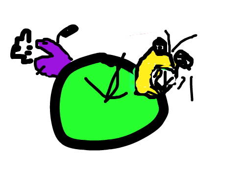 사과먹은 벌레 : 벌레가 이상해요 스케치판 ,sketchpan