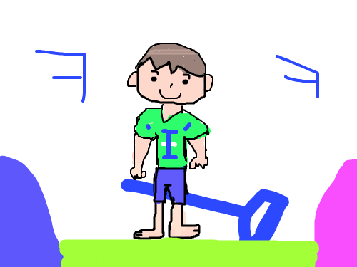 사람 : 사람이 한명이  서 있다 스케치판 ,sketchpan