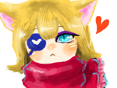 고양이소녀 : 처음 스케치판으로 그려본 그림♥어색해서 많은 실수가 있었지만 재밌었어요 ㅎㅎ 스케치판 ,sketchpan