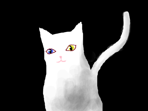 네게부여돼는것은고통뿐이다.................... : 하얀고양이의심판 스케치판 ,sketchpan
