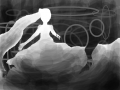 유리인형 : 유리인형이어둠에의해께지는모습입니다. 스케치판 ,sketchpan