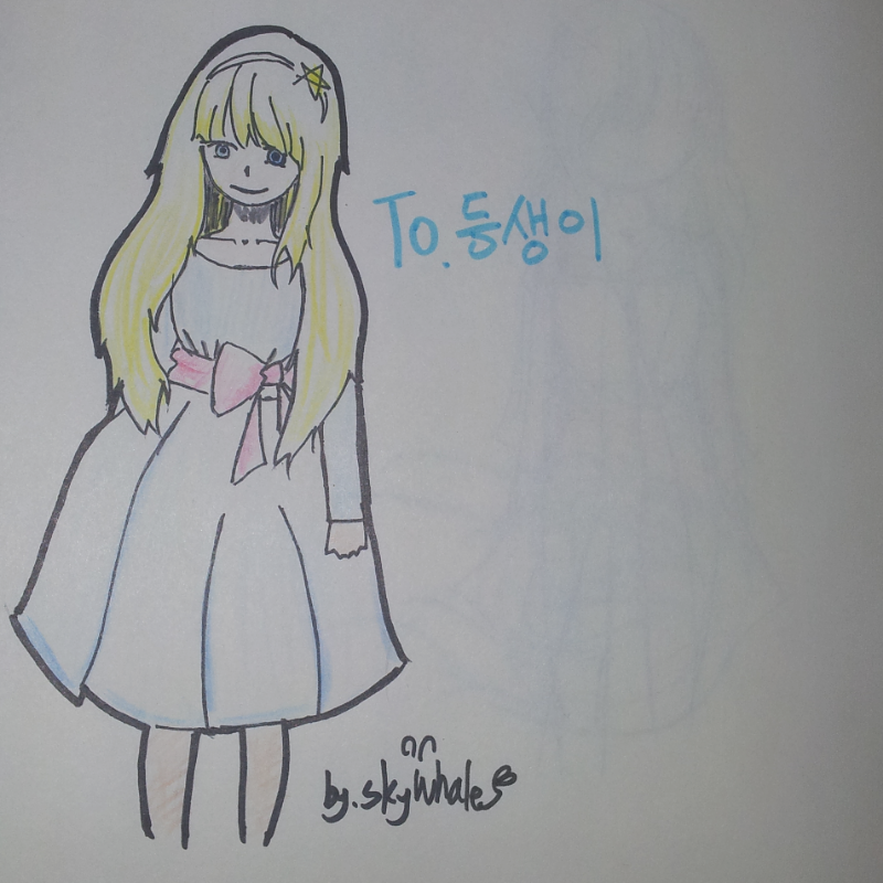 skywhale님.. : skywhale님이그려 주신리퀘 감사해요^.^ 스케치판 ,sketchpan