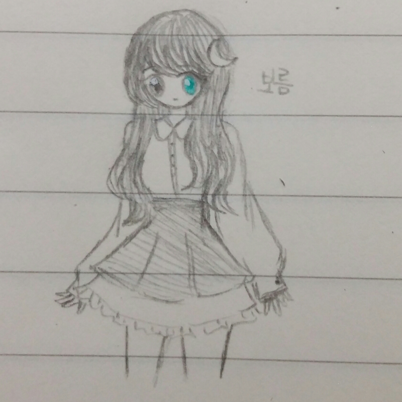 오랜만에 .. : 오랜만에 그린 보름이 스케치판 ,sketchpan