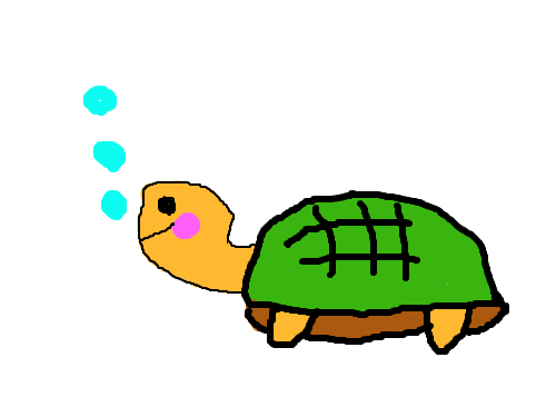 거북이 : 거북이가바다에서노는것 스케치판 ,sketchpan