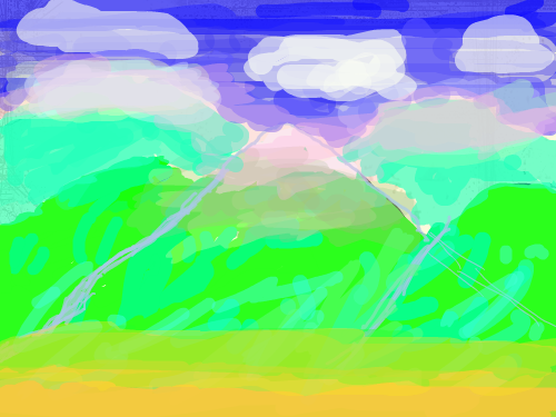 산과 하늘 : 없습니다요 스케치판 ,sketchpan