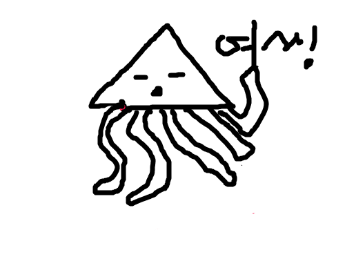 오징어 : 오징어의 전생 스케치판 ,sketchpan