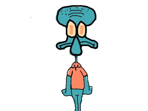 스펀지밥 깐깐징어 : 깐깐하다 스케치판 ,sketchpan