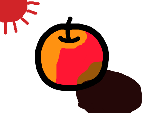 02-명암 : 사과의 명암 스케치판 ,sketchpan