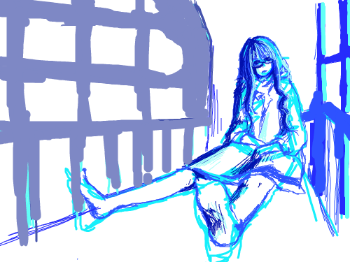 블루 : 이런 구도 한번쯤 그려보고 싶었어요ㅎ 스케치판 ,sketchpan