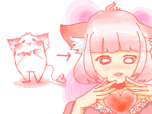 의인화 : ........ 스케치판 ,sketchpan