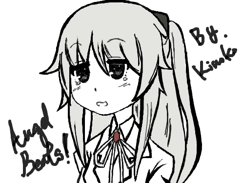 타치바나 카나데 : 앤젤비트의 타치바나 카나데입니다ㅋㅎ 스케치판 ,sketchpan