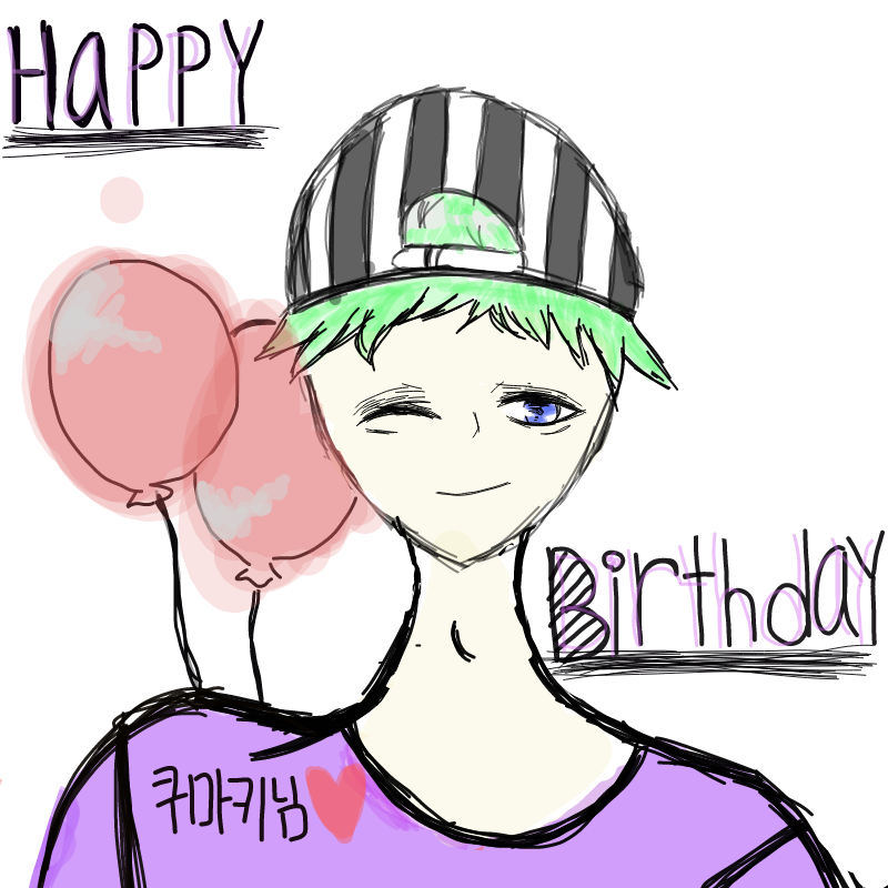 쿠마키님 .. : 쿠마키님 명색에 생일 인데 좀 더 예쁘게
그려 주지 못해♡ 스케치판 ,sketchpan