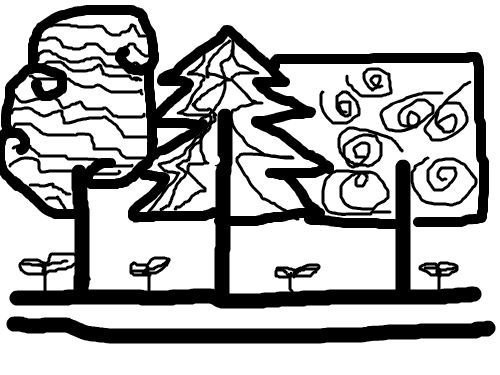 나무 : 나무가족 스케치판 ,sketchpan