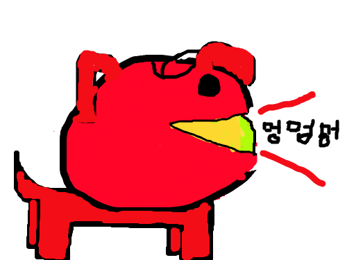 강재원 : 사과 강아지 스케치판 ,sketchpan