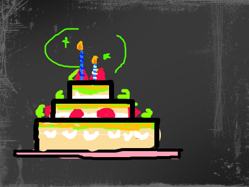 강재원 : 00군의생일케이크 스케치판 ,sketchpan