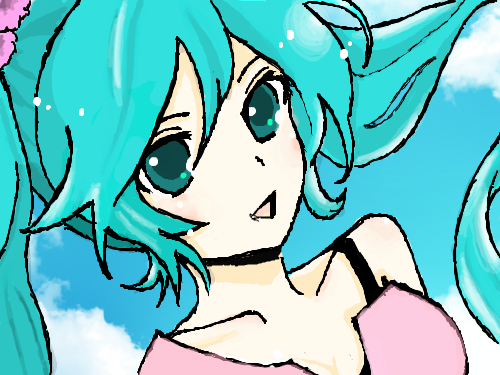 미쿠 : 하츠네 미쿠 스케치판 ,sketchpan