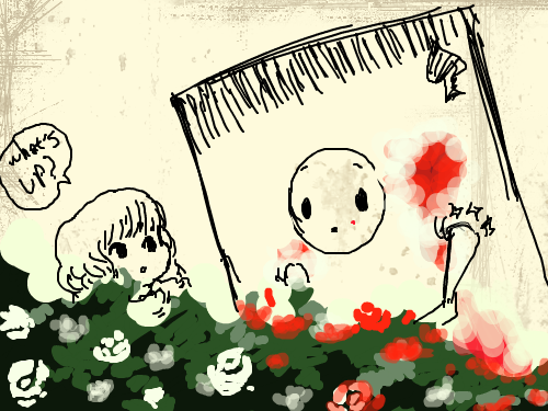 뭐해요? : 여왕님은 흰장미를 싫어 하거든. 스케치판 ,sketchpan