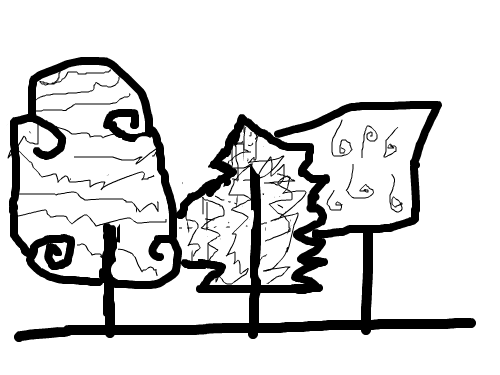 나무 : 나무연습 스케치판 ,sketchpan