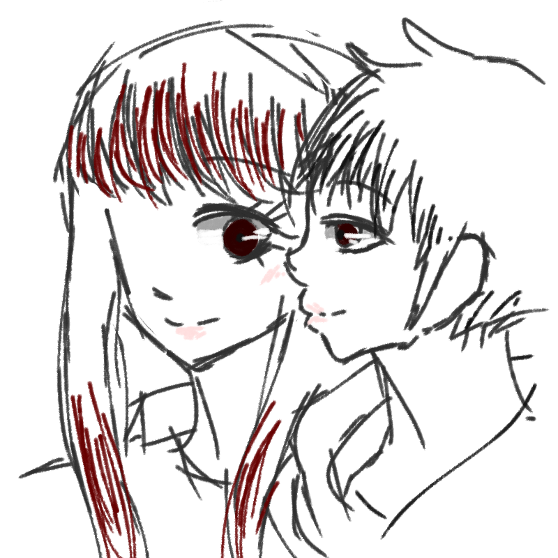 커플 볼뽀.. : 커플 볼뽀뽀 스케치판 ,sketchpan