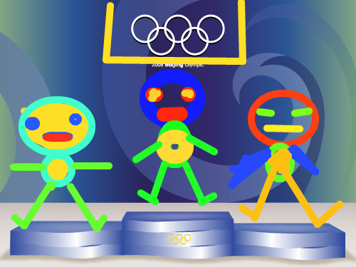 개구리와 토끼와 고양이에 베이징 올림픽 : ㅐㅐ화ㅛㅔㅛㅏㅗ 스케치판 ,sketchpan